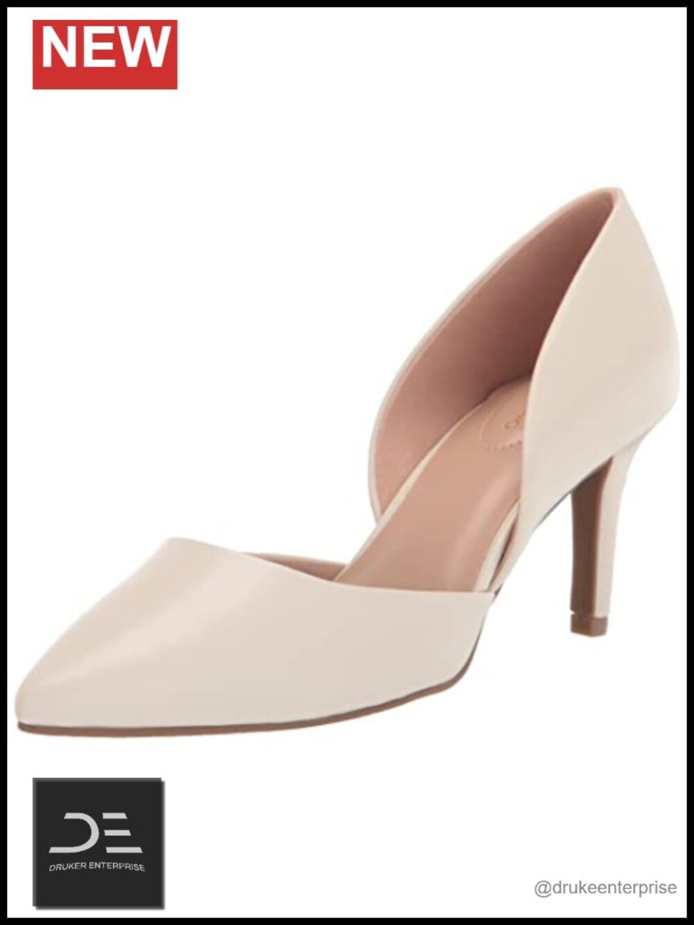 Suede Pointed Toe D'Orsay Pump with Slim Stiletto Heel